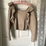 H&M Bloggers Favorite Flounce Ruffle Sweater cable knit frill details sz XS wool Photo 1