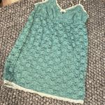 Steve Vintage Teal Lace Slip Dress Size Medium Green Photo 1