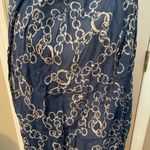 Francesca's Francesca’s Collection blue & pink chain print fringed scarf 80”x26” NWT. Photo 1