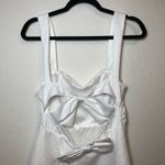 NWOT Enchanted Sparkle White Sleeveless Bow Back Mini Dress Size L Size L Photo 5
