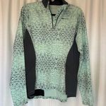 Sugoi Women’s Large Cycling Fleece Top Long Sleeve Aqua Midzero 1/4 Zip EUC Green Photo 0