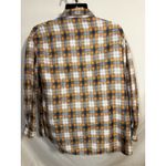 Orange Black Plaid Button Photo 3