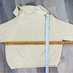 Moon & Madison Waffle Knit Cowl Neck Crop Sweater Cream Beige Small Long Sleeve Photo 10