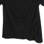 Leith  Short Sleeve Blouse, Crew Neck Stretch Jersey Top Womens XS Black NWOT Photo 6