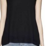 Maje Faraco Black Braided Back Tank Large Photo 0