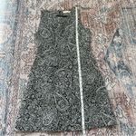 Tory Burch Paisley Doodle Print Sheath A-line Black and White Dress Size 10 Photo 14