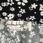 Free People  Intimately Ditsy Bell Sleeve Floral Bodysuit Black Combo Sz Medium Photo 3