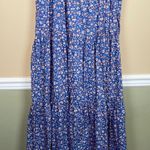Madewell  Women’s Boho Cottagecore Floral Print Shoulder Tie Tiered Midi Dress Photo 2