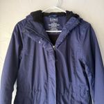 L.L.Bean Womens Winter Warmer Coat Hooded Parka Navy Blue Small Rain Snow Photo 1