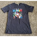 Dutlass Women's "A Bit of a Misfit" Christmas Blue Short Sleeve‎ Tee Size Small Photo 0