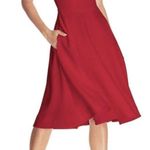 Dress the Population NWOT LIVIA GARNET RED FIT & FLARE DRESS sz L Photo 0
