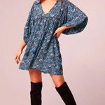 Band of Gypsies Band of the Free Teal Mallory tassel mini dress Photo 0