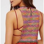 Free People  Red Rare Hearts Crochet Sweater Dress - Size - Medium Photo 2