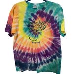 Cozumel Mexico Hand Tie Dye Short Sleeve Graphic Tee Shirt Rainbow Medium Pink Photo 0
