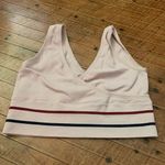 Zyia  active blossom striped crossover waffle blush pink bra Photo 2