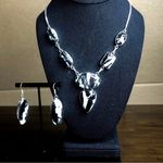 Sterling Silver Old Southwest White Buffalo Turquoise Cabochon Link Necklace 925 Photo 9