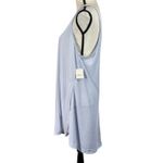 Free People  Beach Small Mini Dress V-Neck Stretch Pockets Oversized Ribbed Lilac Photo 5