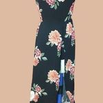 Rue 21 XSmall Black Floral Romper Dress Wrap Shorts High Low Photo 1