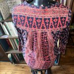 Lucky Brand  XS western boho southwest short sleeve top Photo 1