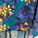 Torrid Blue Multicolor Floral Print Strapless High Low Midi Dress Size 12 Photo 7