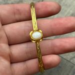 Vintage gold bangle bracelet with stone Photo 2