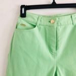 St. John Sport Marie Gray Jeans 0 High Waist Stretch Lime Spring Green Luxury Photo 1