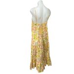Girl and the Sun Yellow Orange St Topez Sleeveless Shift Tiered Midi Dress Sz S Photo 5