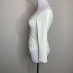 For Days Ribbed Scoop Neck Ribbed Bodysuit Sz Large Long Sleeve Photo 2