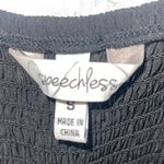 Speechless  Women’s Black Mini Dress Small Tie Straps Ruffle Hem Photo 2