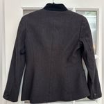 W By Worth Vintage  Black Wool Blazer Velvet Trim Timeless Classic Size 8P Petite Photo 4