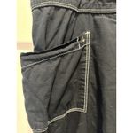 Fresh Produce  Black Capri Pants White Stitching Drawstring Ankle Women's XL USA Photo 4