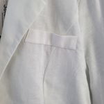 Jofemuho White Lightweight Linen Blend Blazer Jacket Size XXL Photo 3