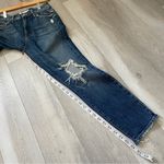 Mother Superior Jeans the swooner crop distressed womens Blue (size 25) designer Photo 3