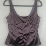 Free People  Intimately Purple Satin Corset Tank‎ Top Womens Size Small Photo 0