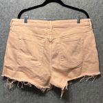 Free Assembly Women's Pink Denim Shorts Size 16 High Rise Raw Hem Casual Photo 7