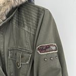 Buffalo Parka Jacket Womens Large Green Y2K Faux Fur Hoodie Military Bella Swan Photo 11