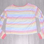 Haute Hippie  Women’s Striped French Terry Long Sleeve Sweatshirt Photo 1