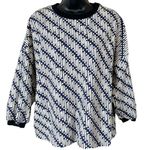 Rhode Blue Batik Printed Crewneck Sweatshirt Photo 0