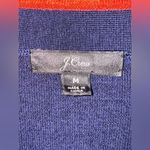 J.Crew  Tipped Merino Wool Cardigan in Navy Cerise Buttoned Size M Photo 4