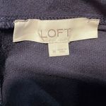 Loft  Navy Blue Embroidered Floral Bell Sleeve Knee Length Dress Size Medium Photo 4