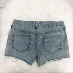 Free People  Striped Jean Shorts Photo 1