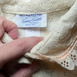 Vintage Sunny South Dallas Lace Blouse 80s Sheer Floral Ruffle Pearl Button Sz 8 Photo 11