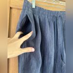 Athleta NWT 100% Linen Retreat Ankle Pants Raining Violet size Large Photo 3