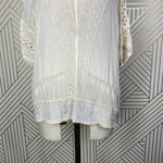 Sundance Swiss Dot Crochet Short Sleeve Top in‎ Cream Ivory Size US Small Photo 3