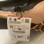 ZARA  trafaluc snakeskin and black flats new size 8 Photo 7