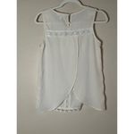 Monteau embroidered lace cream tank top sz M Athletic Pants Photo 1