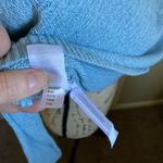 Loft  Petite Y2K Light Blue Cropped Scoop Neck Lone Sleeve Sweater #O Photo 3