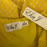 Eliza J  Dress Swiss Dot Halter Ruffle Sharkbite Hem Polka Dot Yellow Size 18 Photo 2