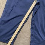 L.L Bean Pants Womens 10 Navy Blue Nylon Capri Outdoor Hiking Zip Pockets High Photo 5