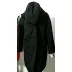 NWT $675 Jane Post S Womens Reversible Cocoon Coat Faux Fur Black Soft Warm Hood Photo 6